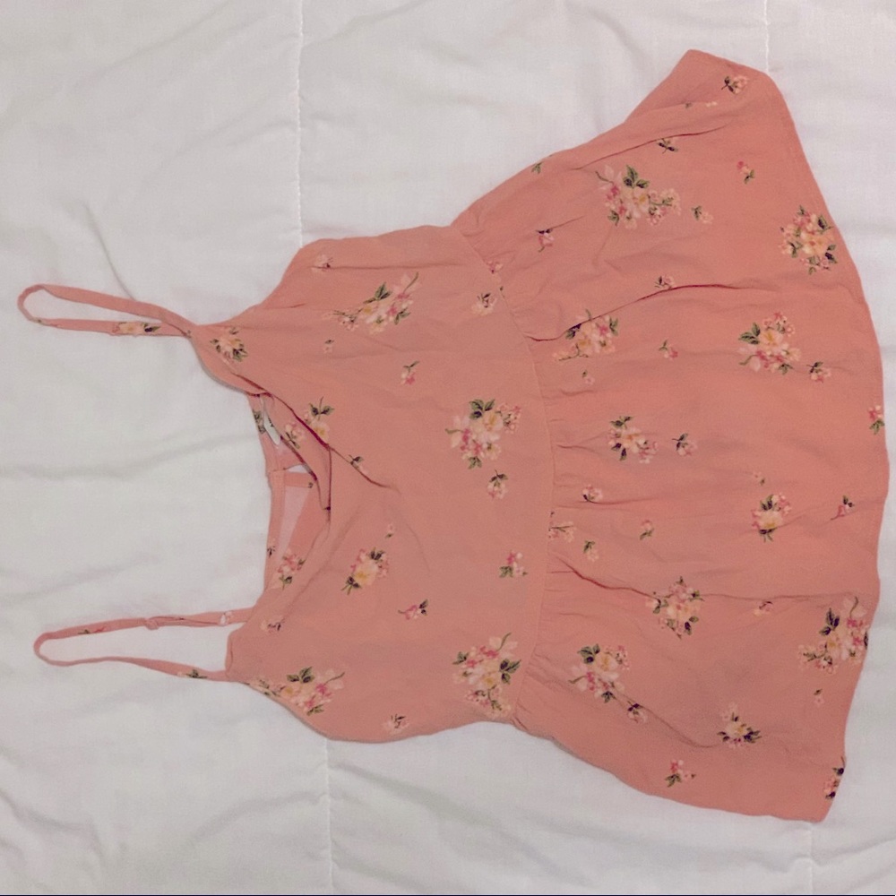 Pink floral American Eagle blouse